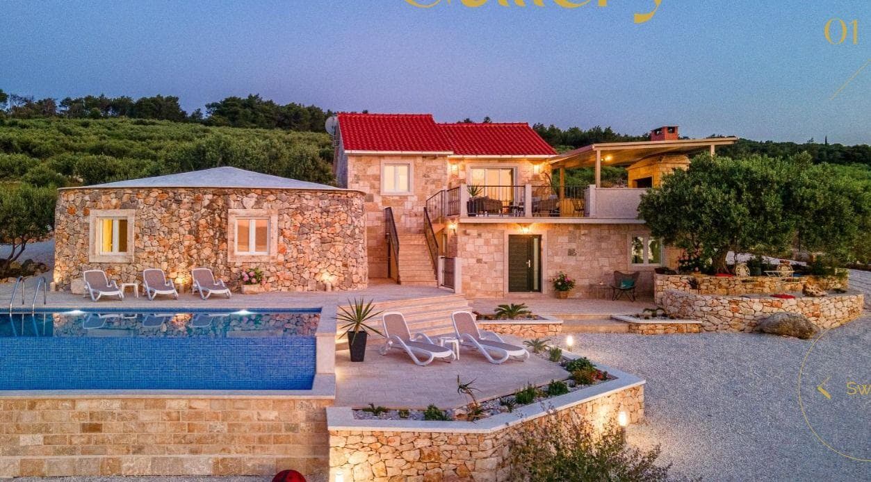 Brač, autentična kamena villa-mir, privatnost i mediteranski ugođaj!