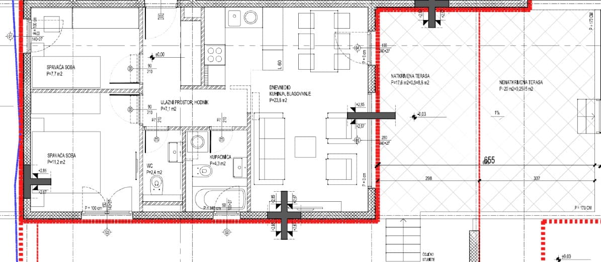 BAČVICE - DVOSOBAN STAN S PARKING MJESTOM, NOVOGRADNJA